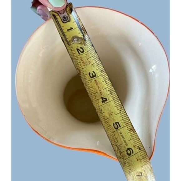 VTG Czech Pottery DITMAR URBACH Hand Painted Pitcher Vase Floral Cottage Decor - Picture 9 of 11